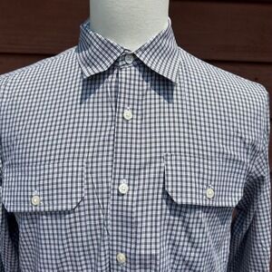Michael‎ Kors Plaid Button Down Shirt Long Sleeve Tab Sleeve Mens